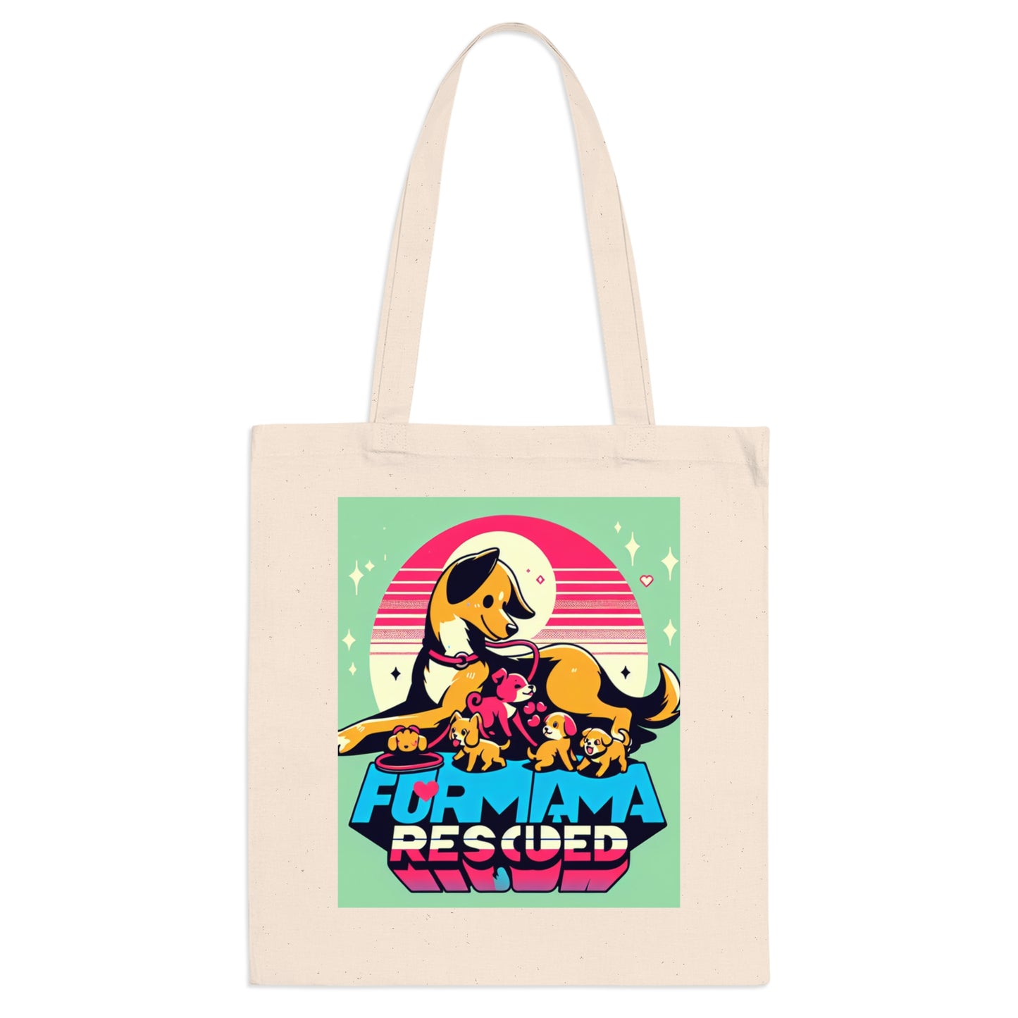 Rescue Dog Tote Bag | Eco-Friendly Dog Lover Gift, Adoption Awareness Bag, Pet Rescue Fundraiser, Cute Animal Lover Accessory