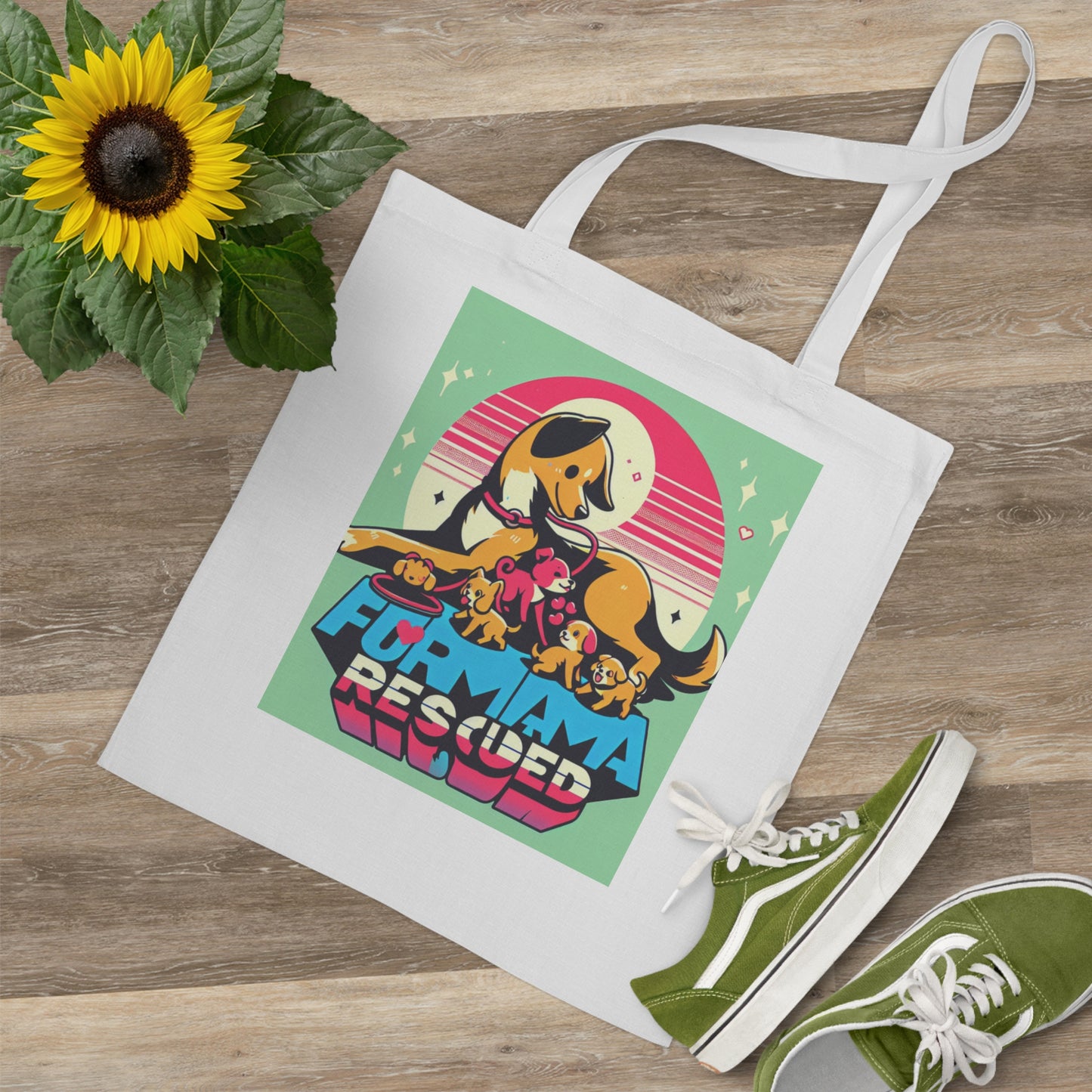 Rescue Dog Tote Bag | Eco-Friendly Dog Lover Gift, Adoption Awareness Bag, Pet Rescue Fundraiser, Cute Animal Lover Accessory