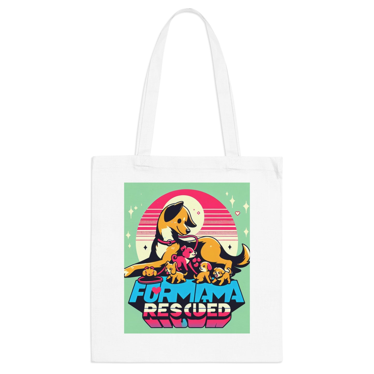 Rescue Dog Tote Bag | Eco-Friendly Dog Lover Gift, Adoption Awareness Bag, Pet Rescue Fundraiser, Cute Animal Lover Accessory