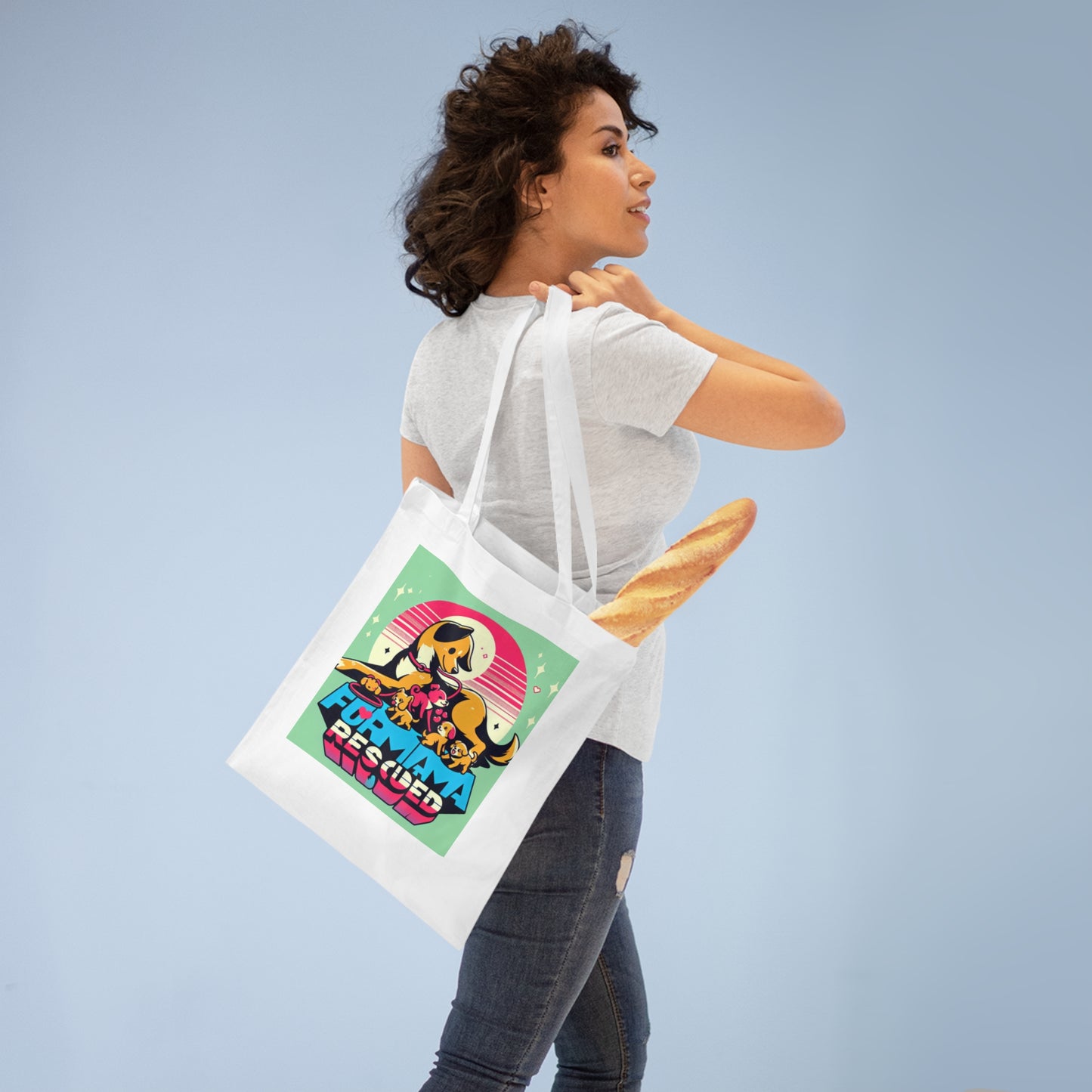Rescue Dog Tote Bag | Eco-Friendly Dog Lover Gift, Adoption Awareness Bag, Pet Rescue Fundraiser, Cute Animal Lover Accessory