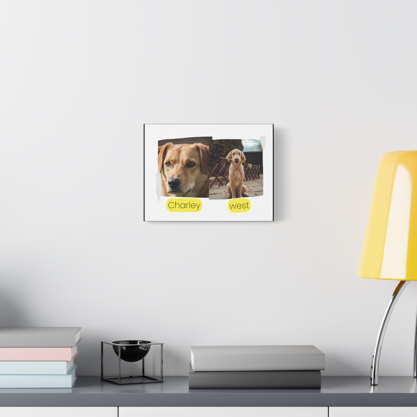 Custom Dog Canvas Portrait from Photo - Personalized Pet Wall Art Gift