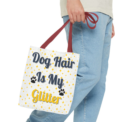 Custom Pet Tote Bag-Dog Hair Is My Glitter Tote Bag | Funny Pet Owner Gift, Dog Lover Accessory, Stylish Shopping Bag, Animal Rescue Fundraiser