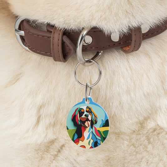 Colorful Pet Tag for Dogs, Customizable Pet ID Tag, Vibrant Dog Tag, Unique Pet Accessory, Dog Lover Gift, Personalized Pet Name Tag