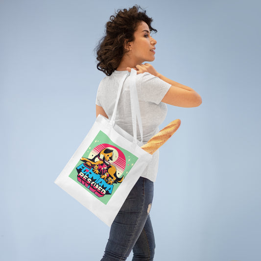 Rescue Dog Tote Bag | Eco-Friendly Dog Lover Gift, Adoption Awareness Bag, Pet Rescue Fundraiser, Cute Animal Lover Accessory