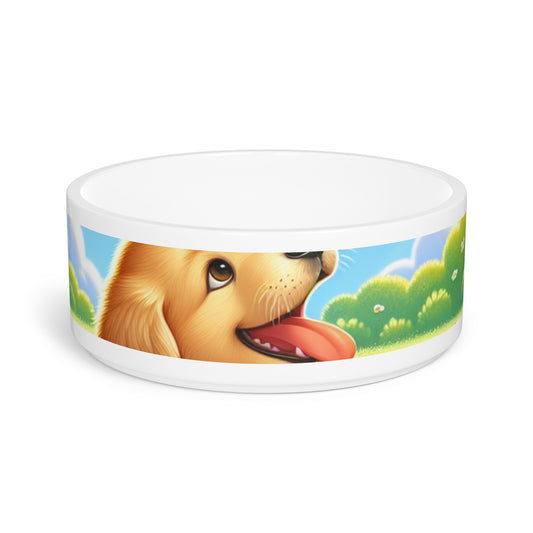 Cute Dog-Themed Pet Bowl, Personalized Dog Dish, Pet Feeding Bowl, Decorative Pet Bowl, Puppy Dining Dish, Dog Lover Gift