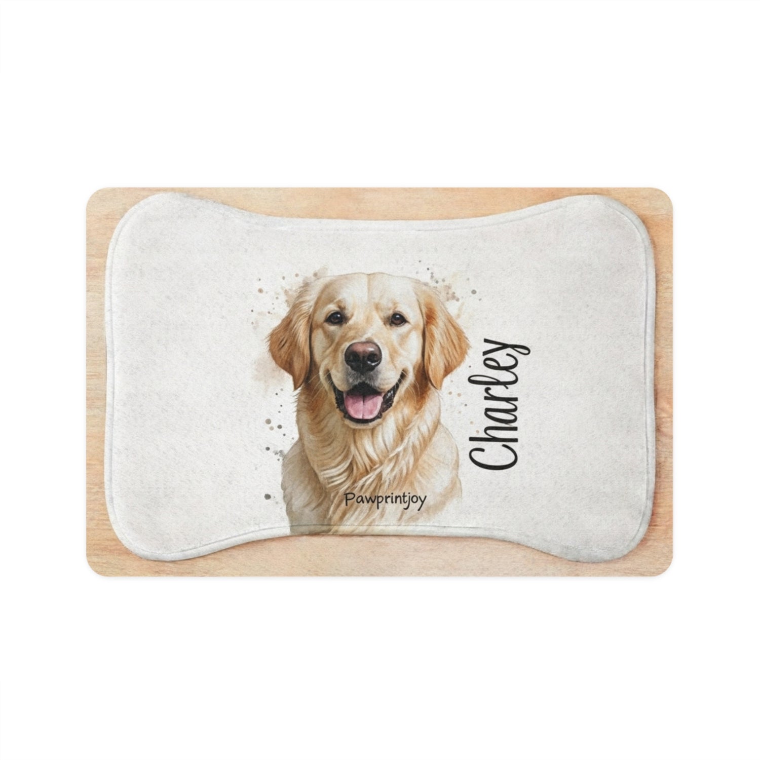 Personalized dog feeding mat with custom dog photo and name, waterproof and non-slip

