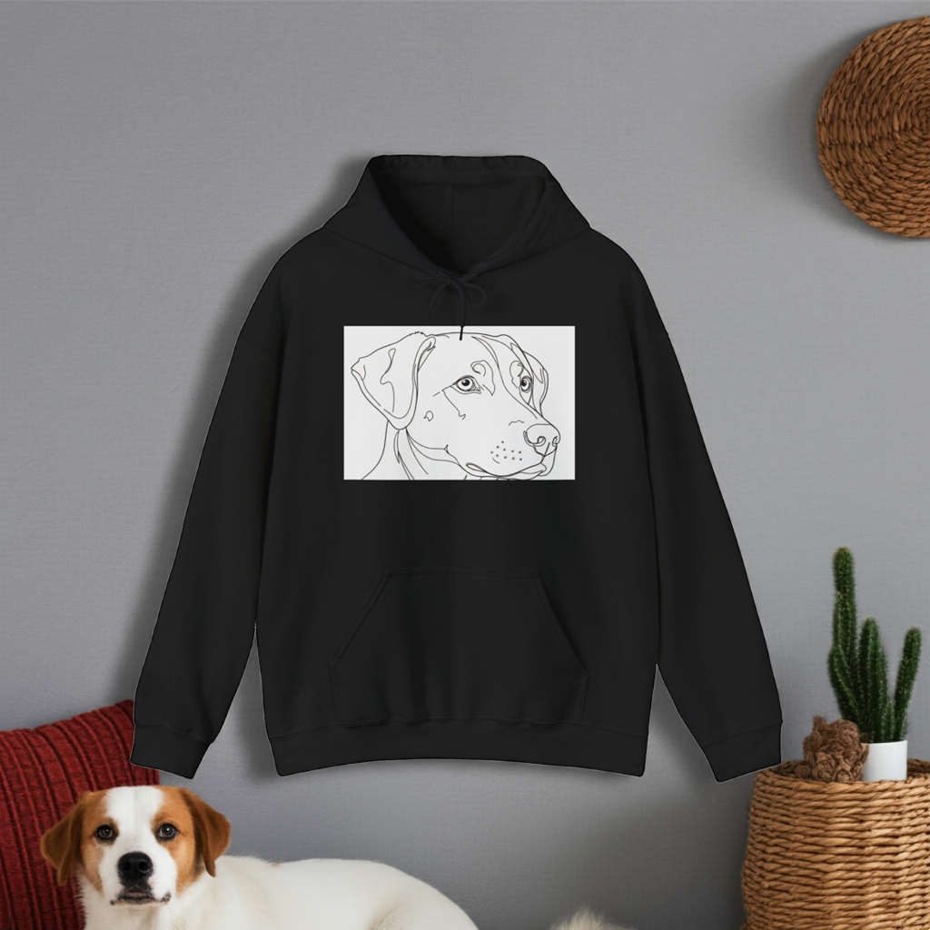 Custom Pet Portrait Hoodie, Stylish Dog Lover Sweatshirt, Gift for Pet Owners, Cozy Animal Sweatshirt, Personalized Dog Hoodie