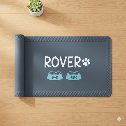 Personalized Dog Feeding Mat – Waterproof & Non-Slip Custom Pet Placemat