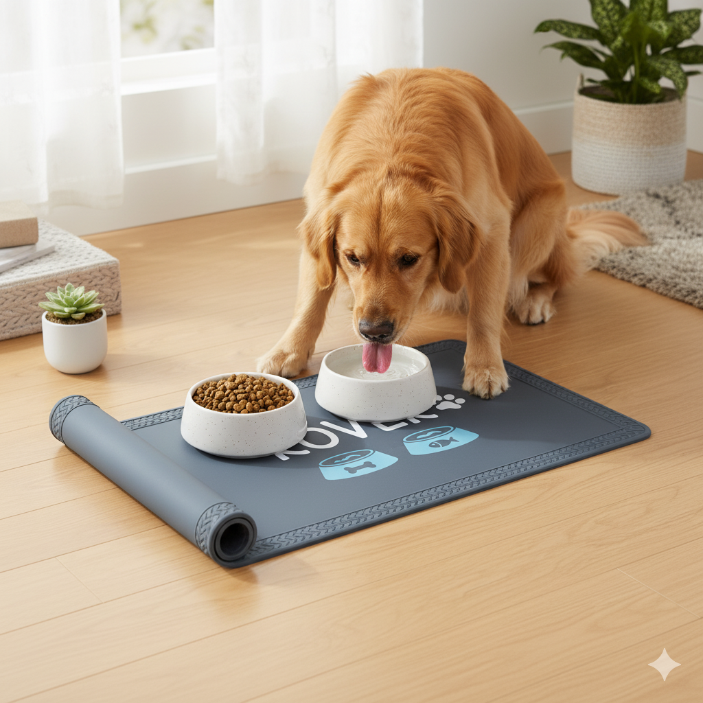 Personalized Dog Feeding Mat – Waterproof & Non-Slip Custom Pet Placemat
